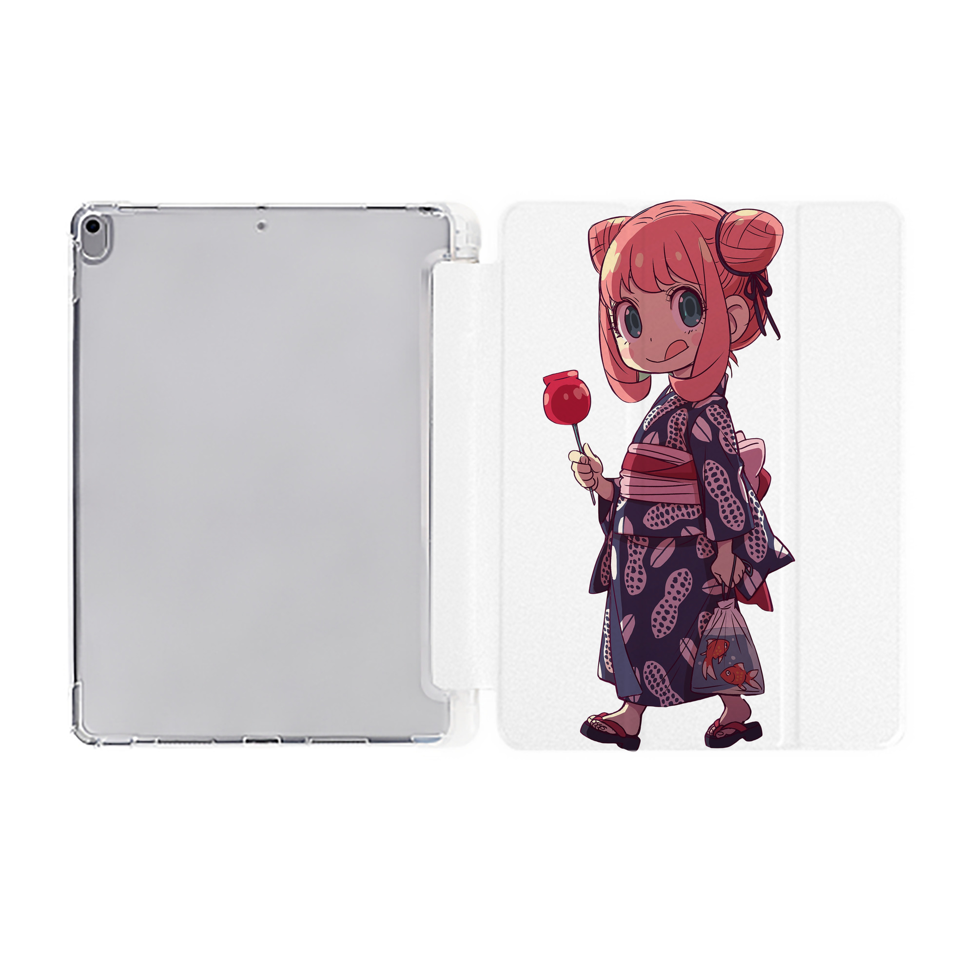 （画像用） SPY×FAMILY间谍家家酒 IPad ケース ペン収納付き 三つ折りスタンド PUレザー×シリコン 対応機種9.5/10.5/10.9インチ
